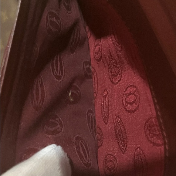 Cartier Burgandy Leather Wallet with Gold Accent - Picture 9 of 15